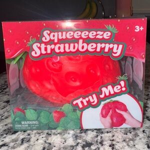 NEW Sunny Days Giant Strawberry Squishy Squeeze Toy - Fast Shipping!
